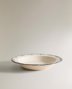 ZARA HOME ТАРЕЛКА ДЛЯ СУПА С РИСУНКОМ, СИНИЙ