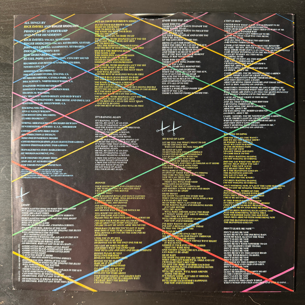 Supertramp - "...Famous Last Words..." (Голландия 1982г.)