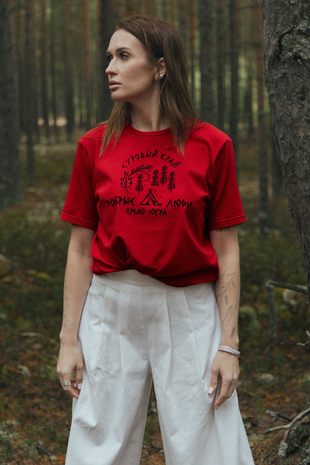 Футболка с вышивкой "Суровый край"