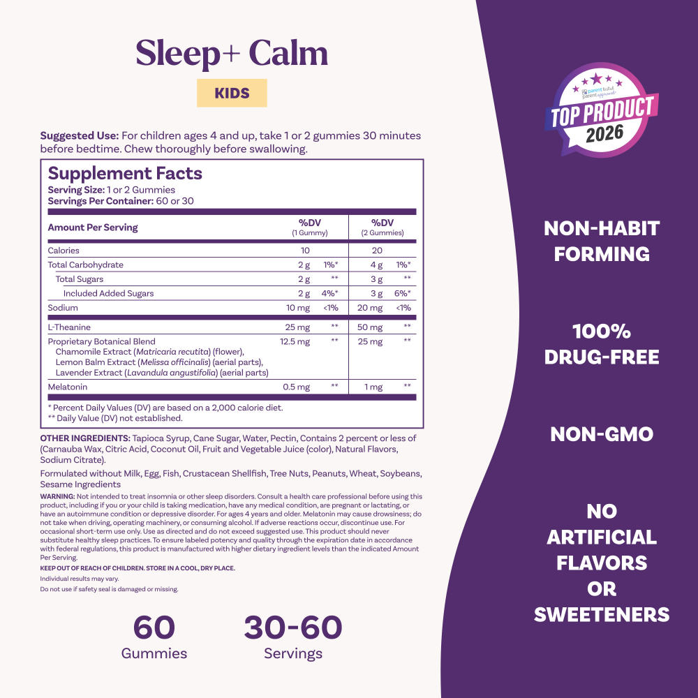 Natrol, Kids, Sleep +®, жевательные мармеладки с успокаивающим эффектом, для детей от 4 лет, клубника, 60 шт.