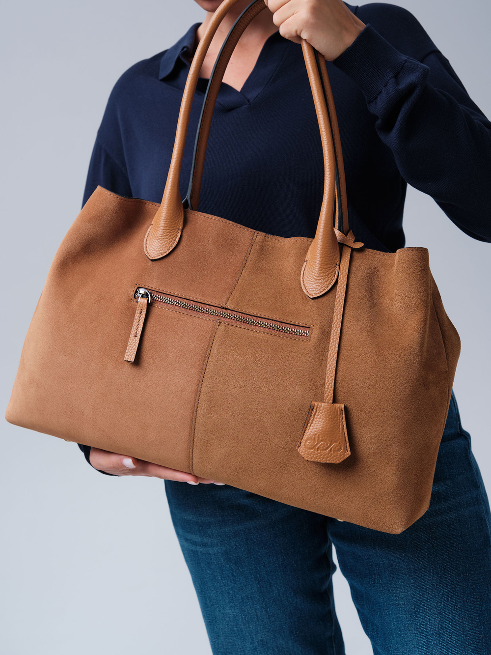 Замшевая сумка Daniela DBR 31375 светло-коричневый