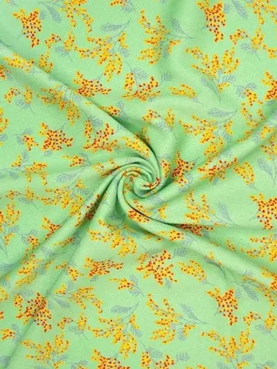 Ткань твил принт 140 г/м2, 100% вискоза, ш. 145 см, мятный