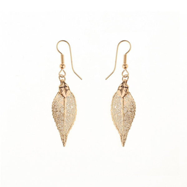 Серьги листья Ester Bijoux Вишня LF31C-RG BR