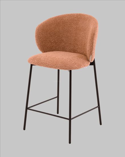 Стул полубарный Блейз букле терракотовый