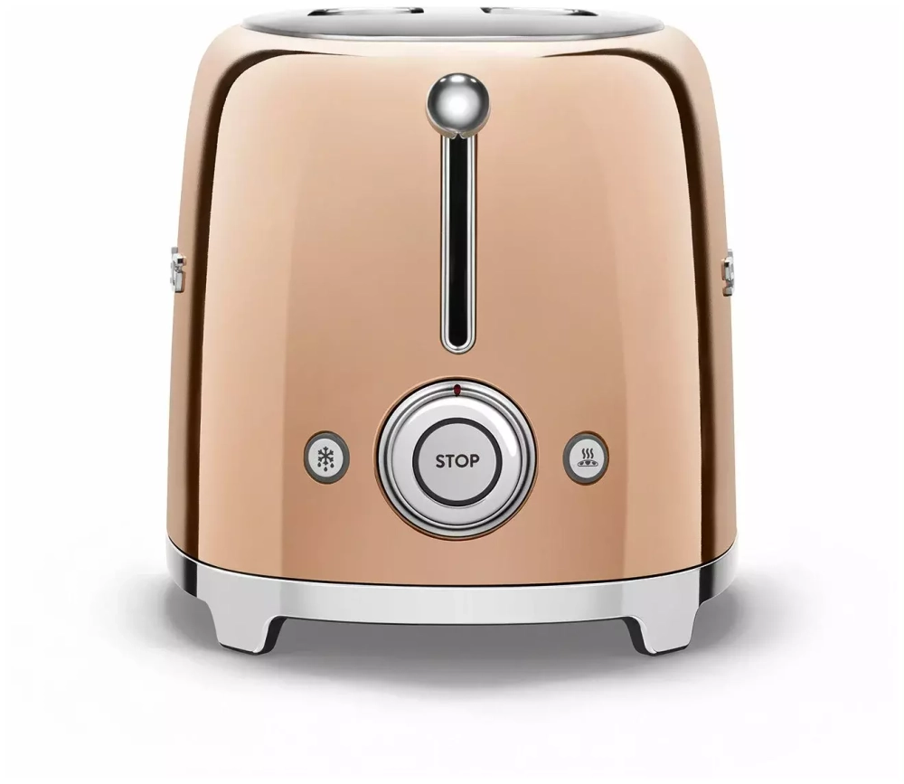 Тостер Smeg TSF01RGEU, розовое золото