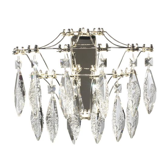 6699/25WL CLASSIC ODL_EX25 83 Настенный светильник металл/хрусталь/нерж сталь IP20 LED 25W 4000K 220-240V FLAMENCO