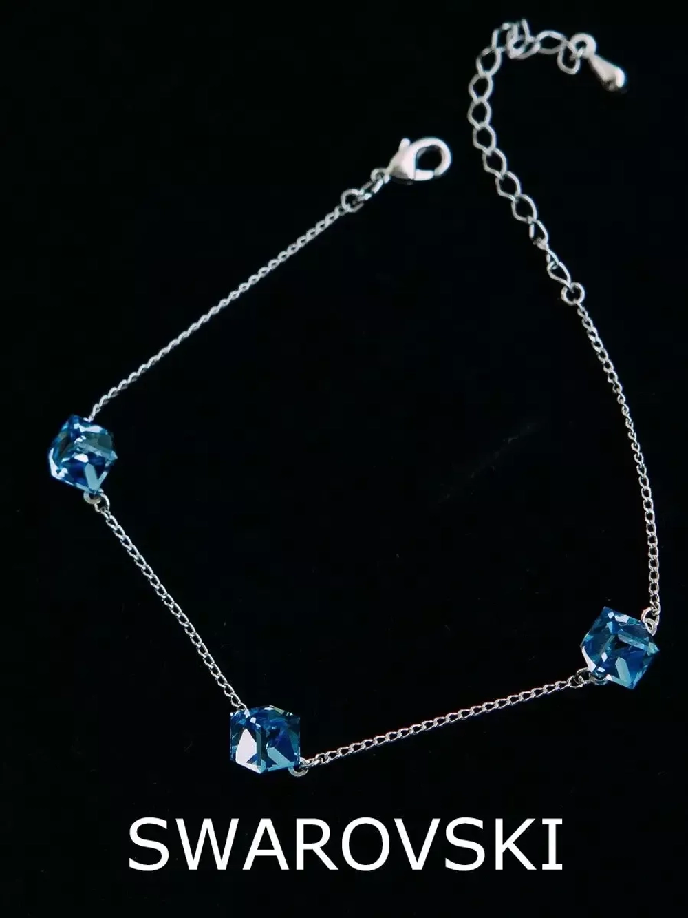 Браслет Миражи с голубыми кристаллами Swarovski