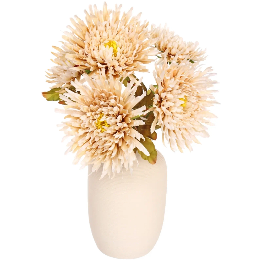 Искусственные цветы «Хризантема» 45см 5 цветков бежевый