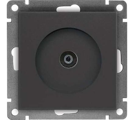 Розетка телевизионная одноместная "UNIVersal" серия "Афина", с/у, тупиковая, 75Ом, ч/д 4-2400Мгц, гр