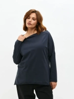 Лонгслив с широким вырезом лодочка