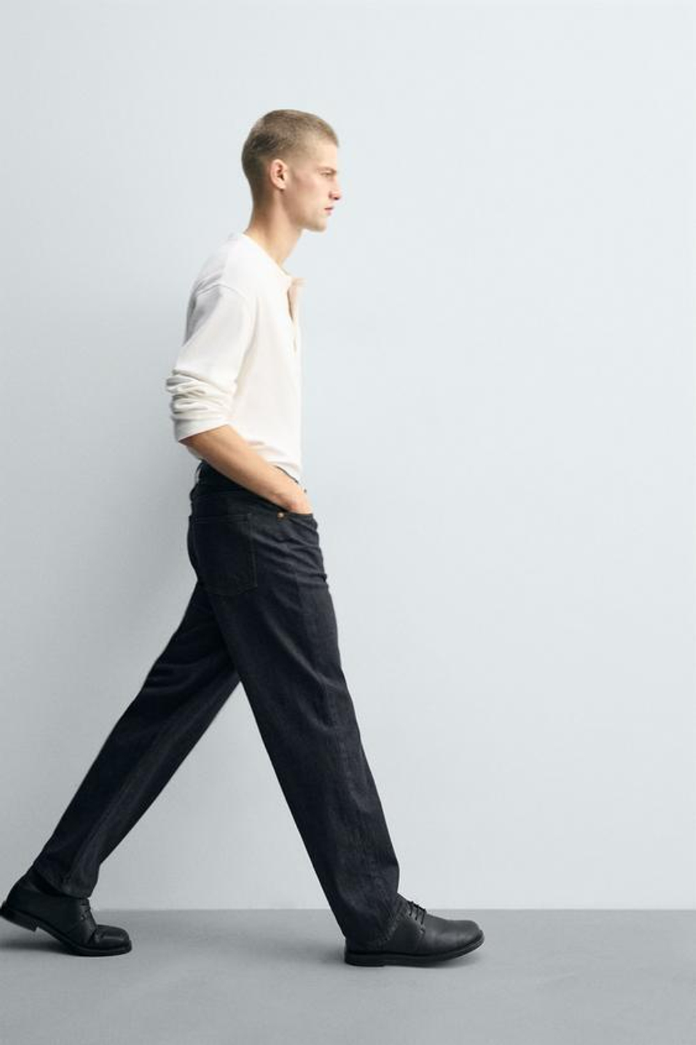 ZARA ДЖИНСЫ STRAIGHT FIT, МОРСКОЙ СИНИЙ