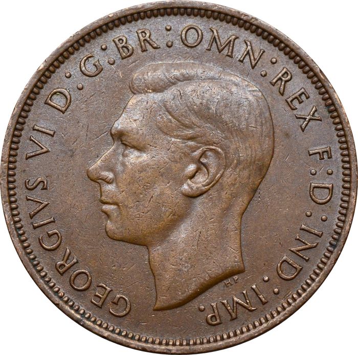 1 пенни 1937-1948 Великобритания XF