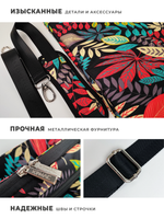 Сумка для ноутбука 15,6" и 17" с ремнем на плечо и 3 отделениями (Джунгли)