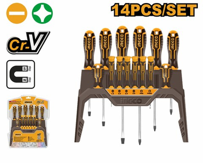 Набор отвëрток 14 шт SUPER INGCO HKSD1428