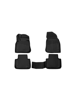 Коврики в салон для VOLKSWAGEN Touareg, 2018-, внедорожник , 4 шт. (полиуретан) ELEMENT3D5162210K