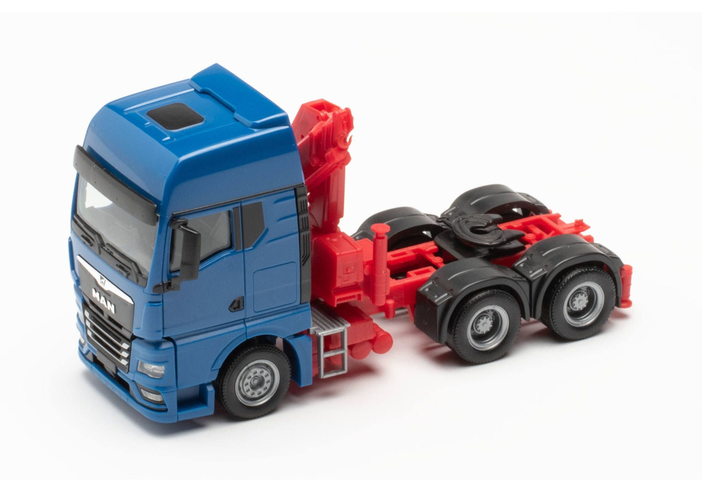 Тягач MAN TGX GX 6x4 с краном-манипулятором, синий