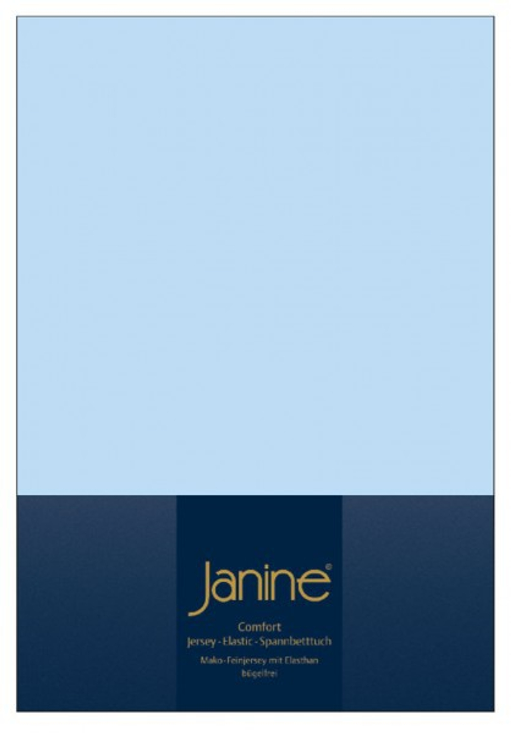 Простыня на резинке 140-160x200 Janine Elastic-Jersey 5002 голубая
