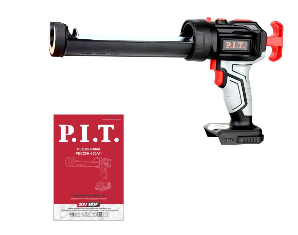 ЕАС Пистолет для герметика  АККУМ. PEC20H-300A SOLO (20В, 4ск, 3000Н, 300мл, LED, антикапля)
