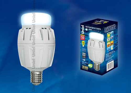 LED-M88-150W/DW/E40/FR ALV01WH Лампа светодиодная с матовым рассеивателем. Материал корпуса алюминий. Цвет свечения дневной. Серия Venturo. ТМ Uniel.