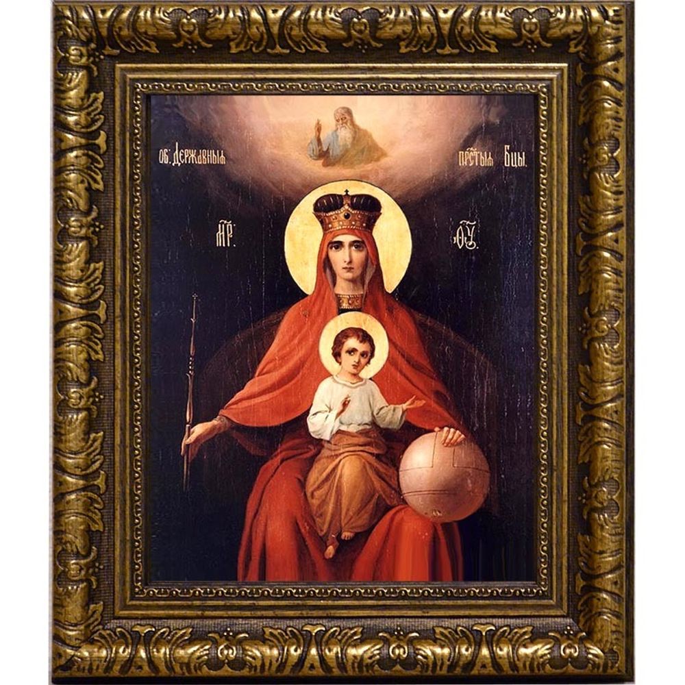 Державная икона Божией Матери на холсте.