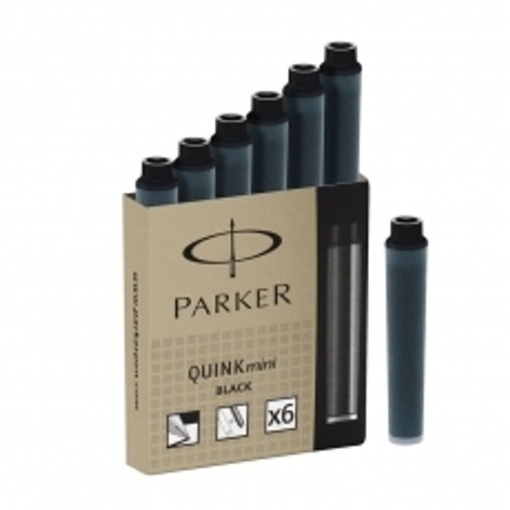 Картридж Parker Z17 MINI для перьевой ручки с чернилами Black (6шт) (S0767220)