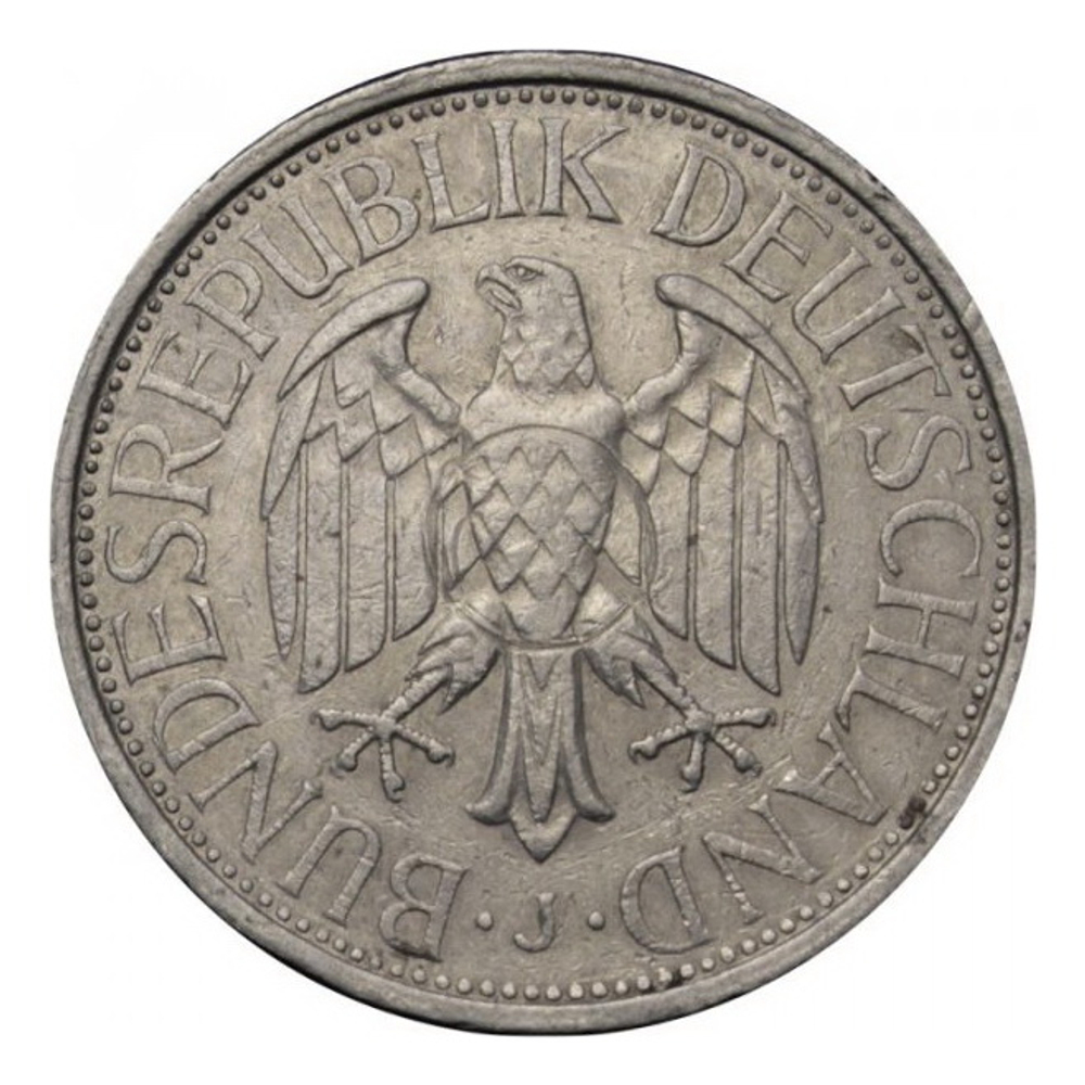 Монета 1 марка, Германия (ФРГ), 1972 г.