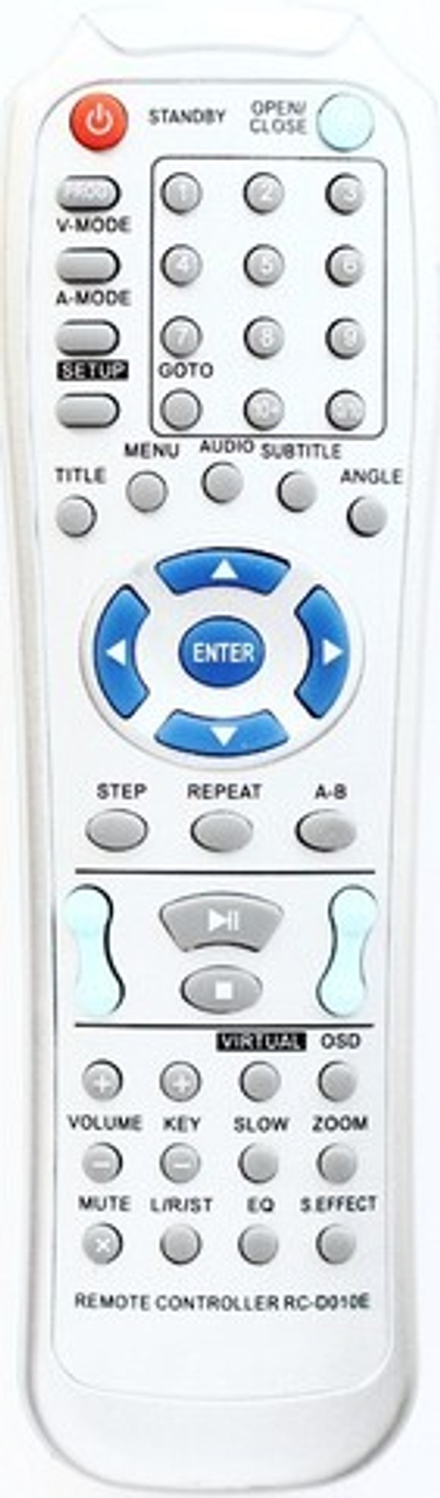 Пульт для DVD-плеера Elenberg RC-D010E , AKAI RC-D010E