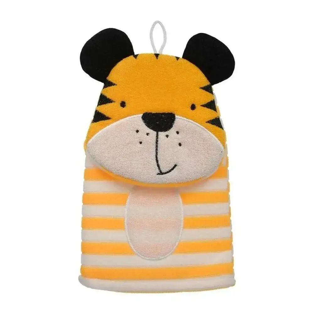 Мочалка варежка для нежной и чувствительной кожи Тигр, 23см, soft, для бани и сауны, Ба