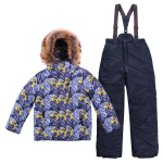 Комплект зимний д/мальчика "Ребус" А 04-23 р.140, джинс. (Rusland)