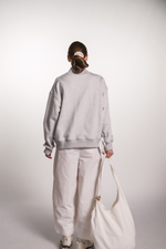 Олимпийка Zoe из светло-серого футера меланж, без начеса