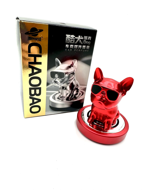 Ароматизатор для автомобиля Бульдог Красный матовый на приборную панель