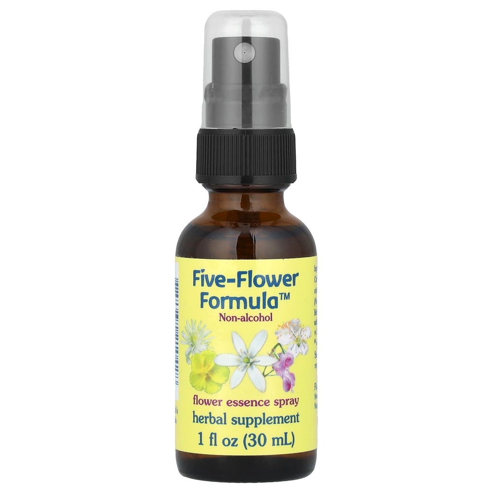 Flower Essence Services, Five-Flower Formula™, цветочная эссенция, спрей, без спирта, 30 мл (1 жидк. унция)