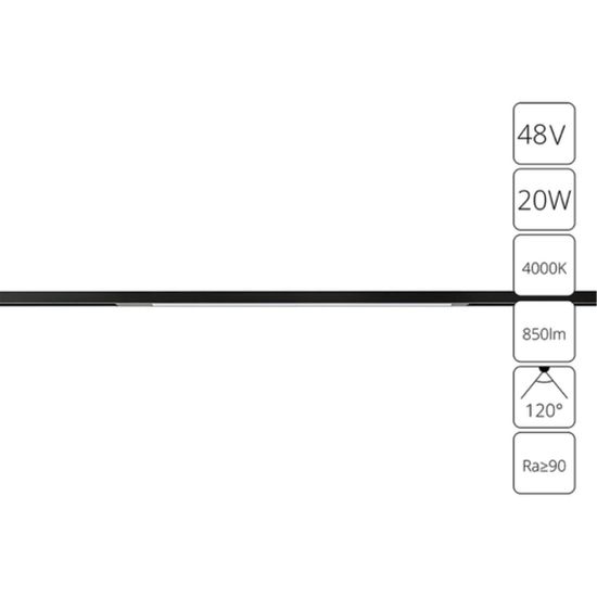 A7264PL-1BK СВЕТИЛЬНИК ПОТОЛОЧНЫЙ OPTIMA 48В 20Вт 850Лм 4000К 90+ 120°