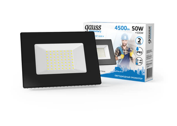 Прожектор gauss 50W 6500К IP65 светодиодный 613100350