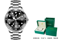 KANGOL Kangaroo Diver Collection Quartz Movement Stainless Steel Watchband Watch Men"s Watches Green Dial