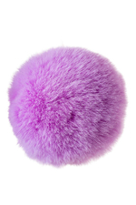 Розовая анальная втулка Sweet bunny с сиреневым пушистым хвостиком (Цвет: сиреневый)