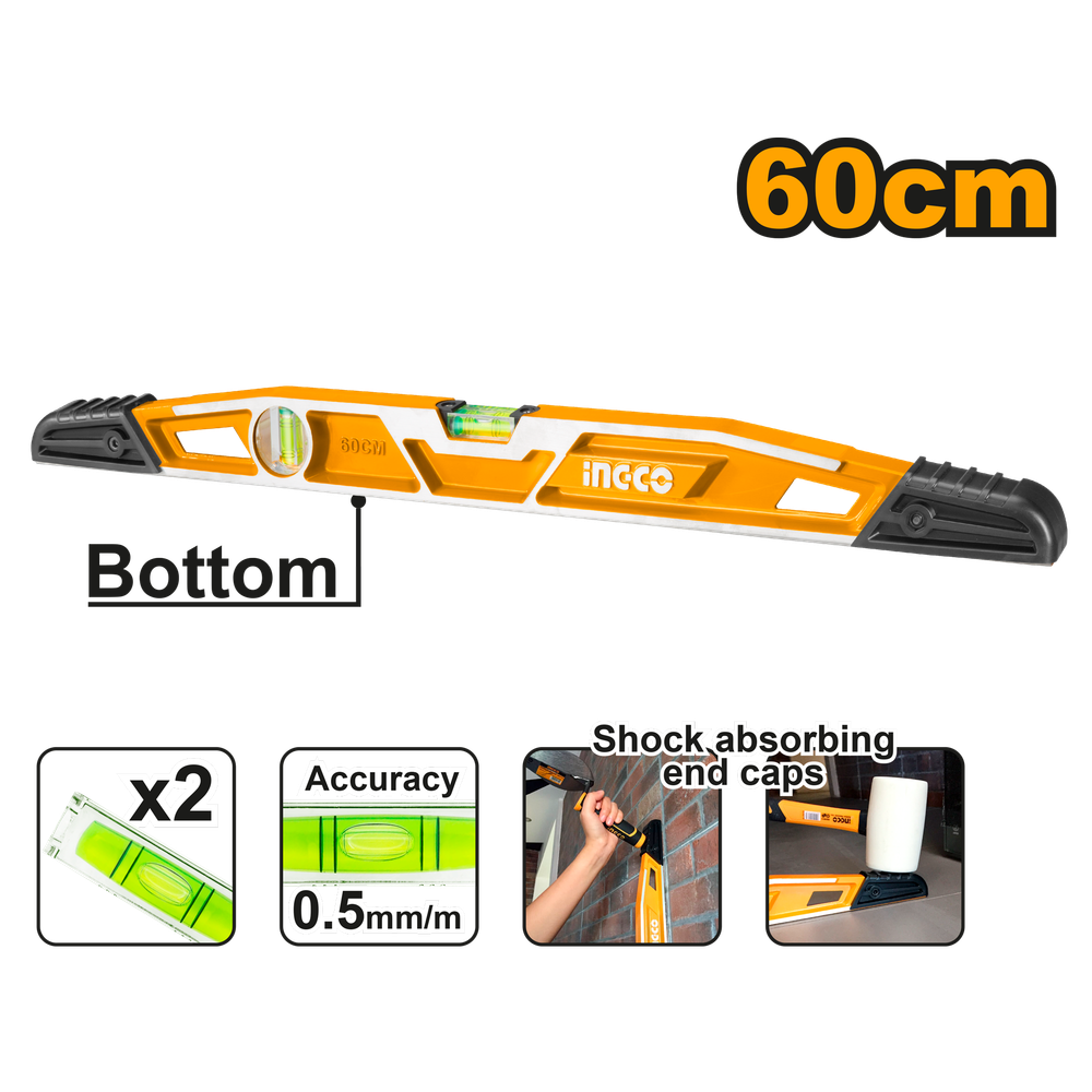 Уровень пузырьковый усиленный 60 см INDUSTRIAL