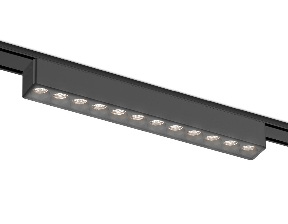 Светильник светодиодный трековый для шинопровода Magnetic Ultra Slim GV1409 BK черный IP20 12W 4200K 48V 24° 230*26*24