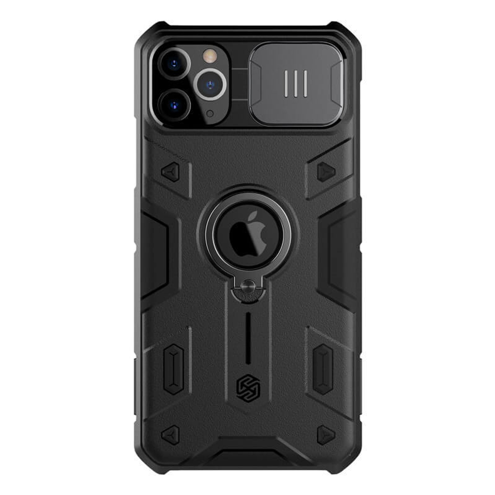 Противоударный чехол с кольцом и защитой камеры Nillkin CamShield Armor Case для iPhone 11 Pro