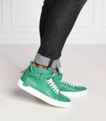 Кожаные кроссовки alce Buscemi - зеленый(BCW22701)