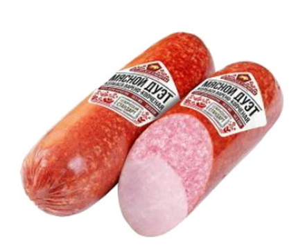 Колбаса "Мясной дуэт" копчено-вареная Белорусские рецепты