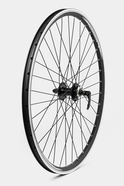 Колесо переднее 27,5" HOGGER ал. двойной обод пистон. черный, ДИСК эксц.промподш. черный спица черный(Weinmann)