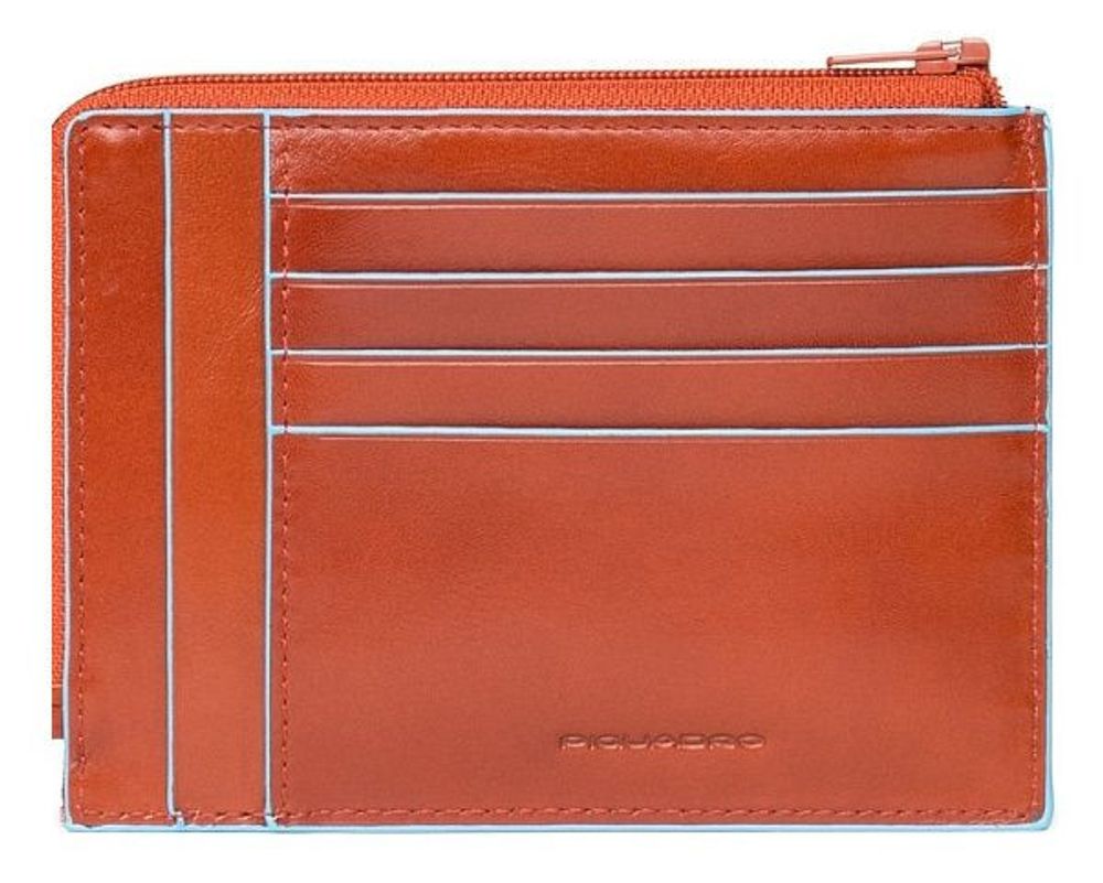 Чехол для кредитных карт Piquadro Blue Square оранжевый кожа (PU1243B2R/AR)