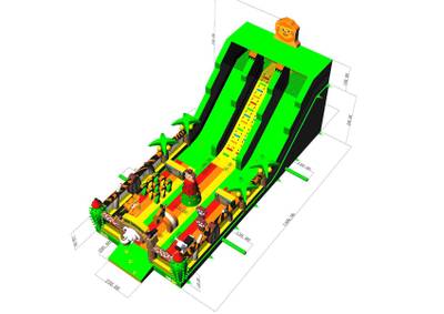 Коммерческий надувной батут "Сафари Ультра", 14*6*7,5 м.