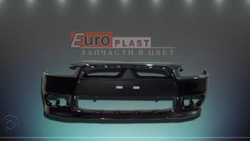 Передний бампер MItsubishi Lancer 10 Черный X42, CL - AMETHYST_BLACK
