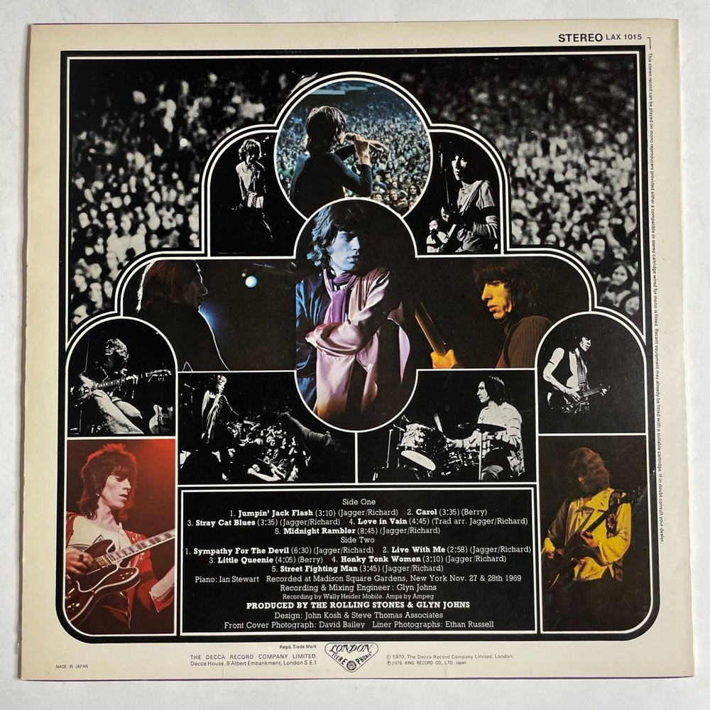 Винтажная виниловая пластинка LP Get Yer Ya Ya Out The Rolling Stones In Concert (Japan 1976) (No Obi)