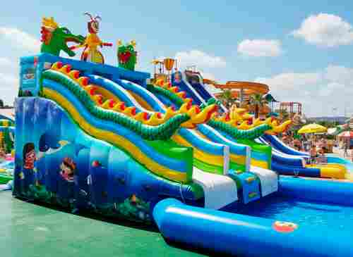 Водная горка с бассейном «Спуск дракона» 15*6*8 м