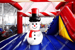 Коммерческий надувной батут "Рождественский" с крышей