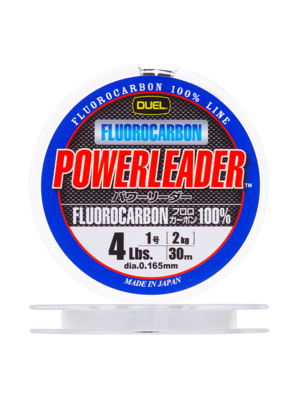 Флюорокарбоновая поводочная леска для рыбалки Duel Hardcore Powerleader FC Fluorocarbon 100%, 0,205 мм, 30 м, 3 кг, прозрачный
