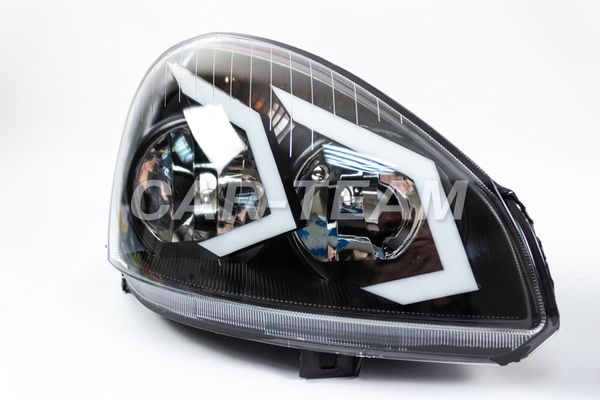 Фары Лада Приора передние в стиле AMG, чёрная маска (3D)